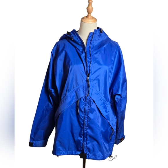 L.L. Bean Outdoors Royal Blue  Fishermancore Rain Jacket - Picture 1 of 9